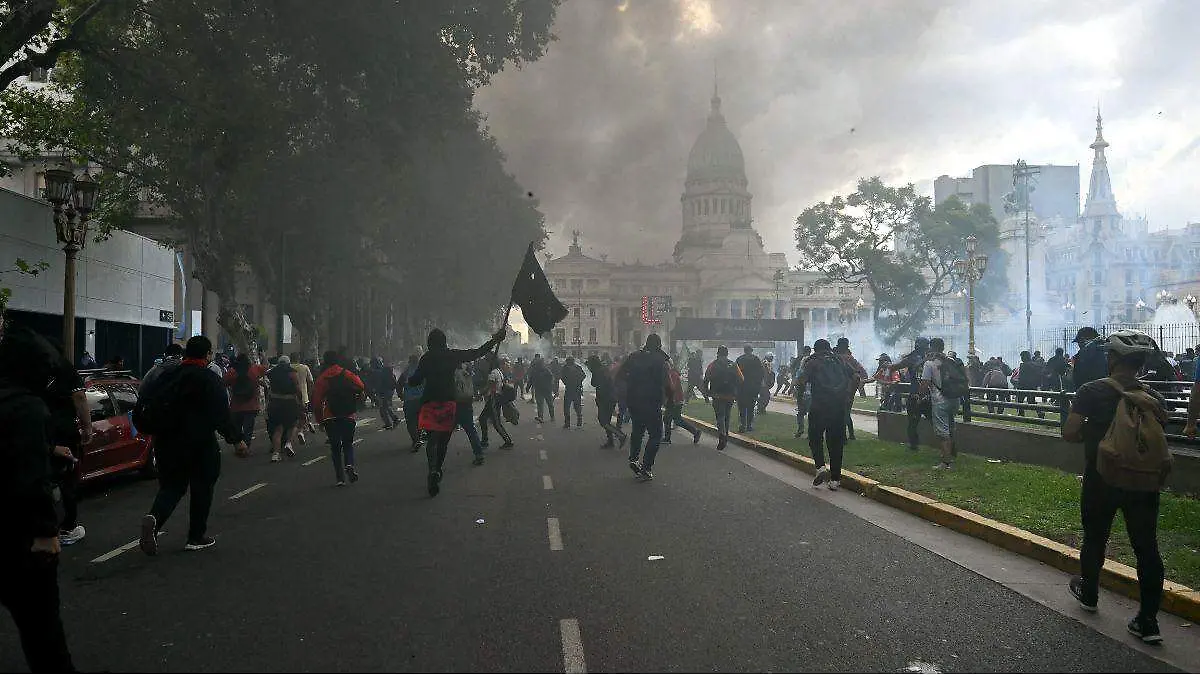 Protesta de jubilados en Argentina